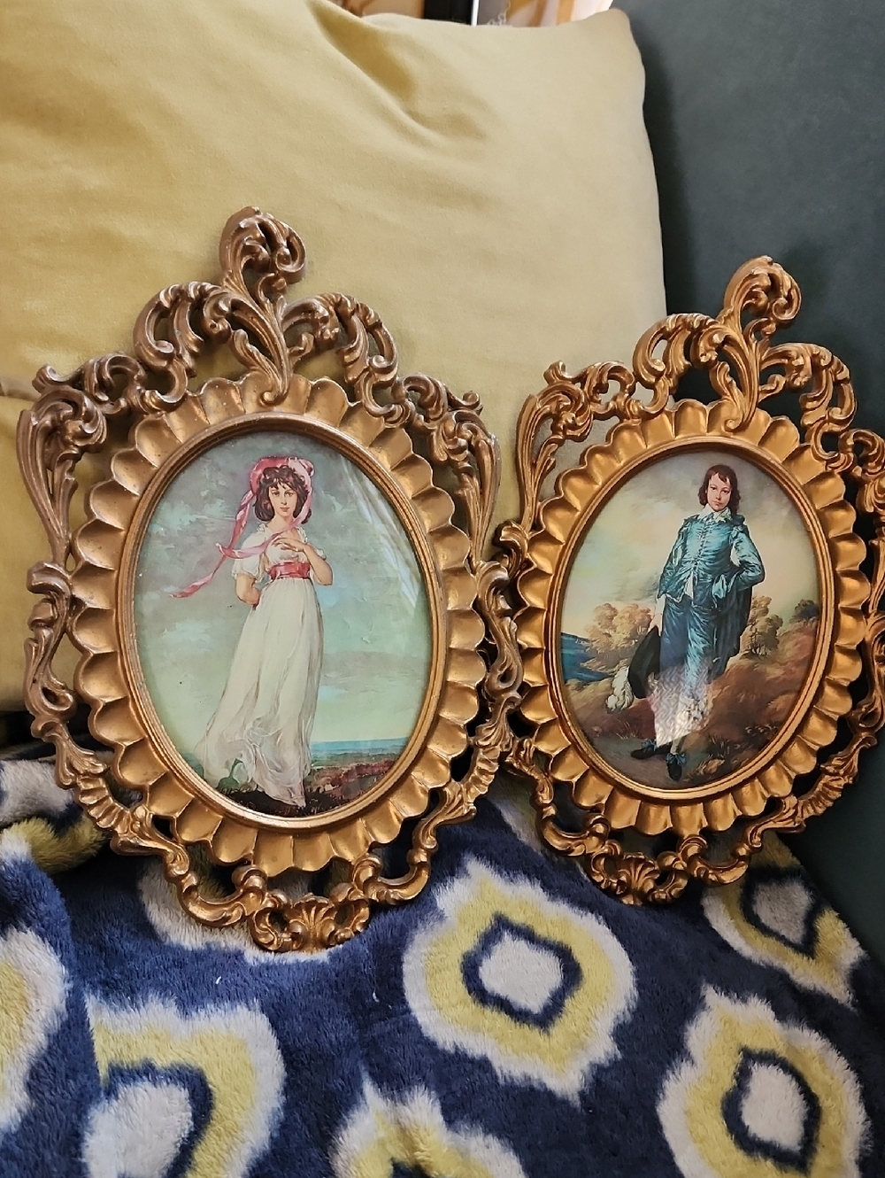 Pinkie and Blue Boy Mod Depose Vintage Art.
